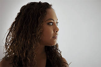Young Woman focused eyes